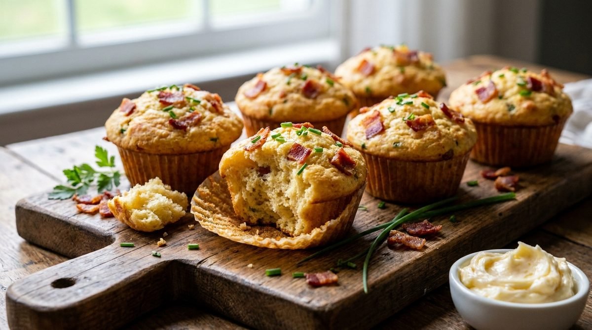 Recipe for Buttermilk Bacon Muffins