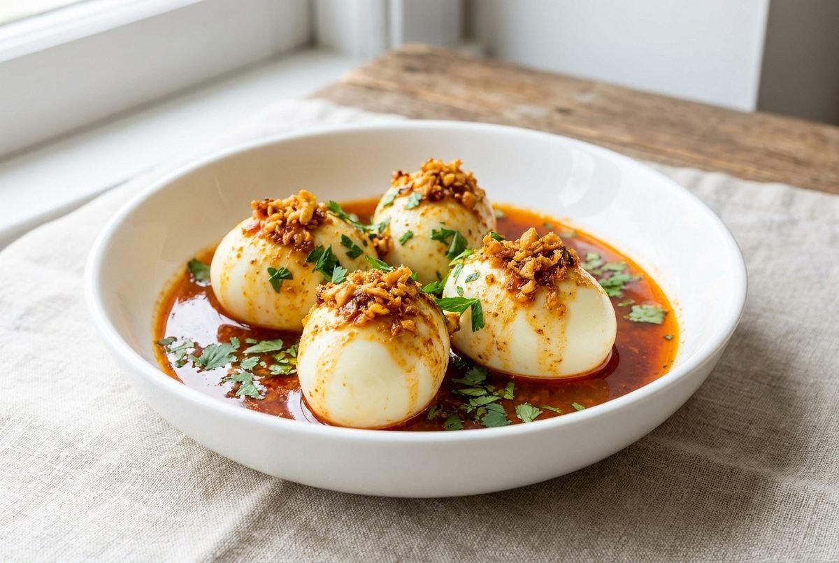 Cajun Boiled Eggs