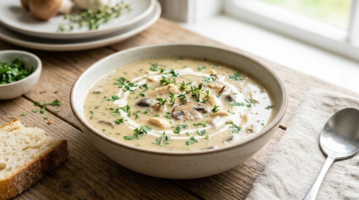 Chicken and Mushroom Soup Recipe