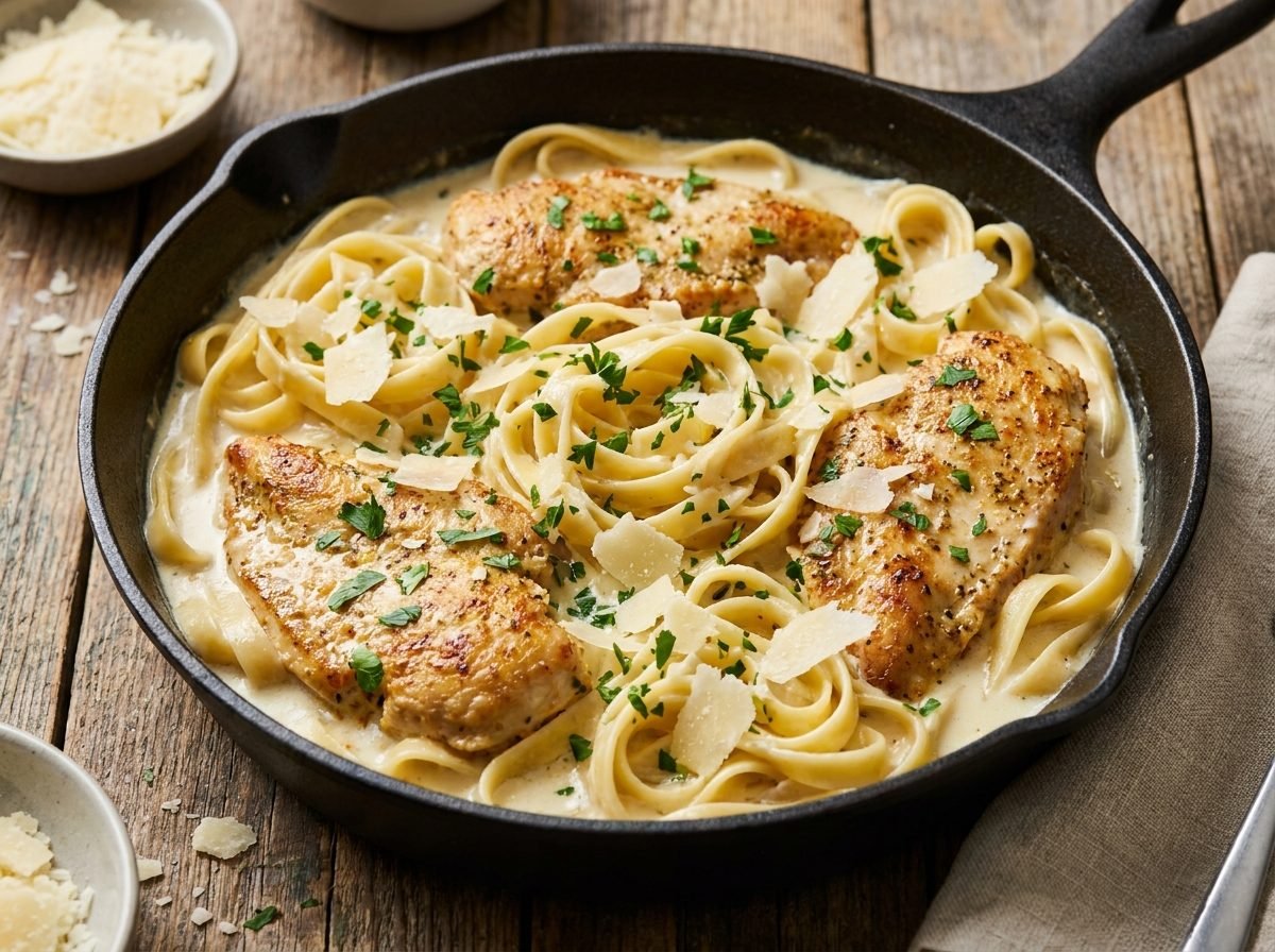 Garlic Parmesan Chicken Pasta