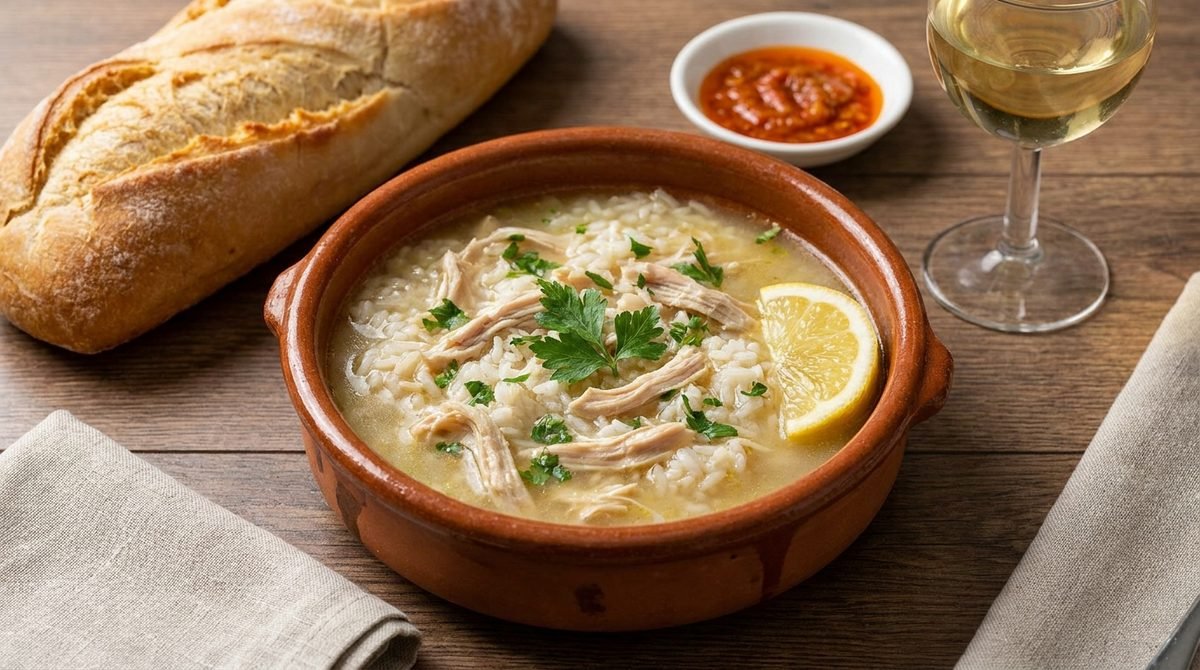 (Canja) Portuguese Chicken Broth with Rice