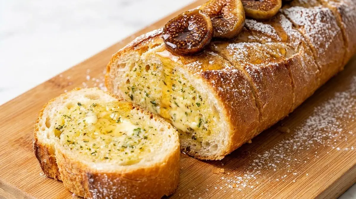 Savory garlic bread with a sweet twist