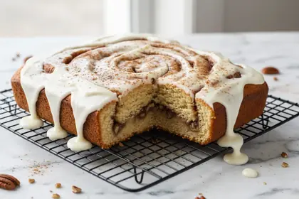 Cinnamon Roll Banana Cake