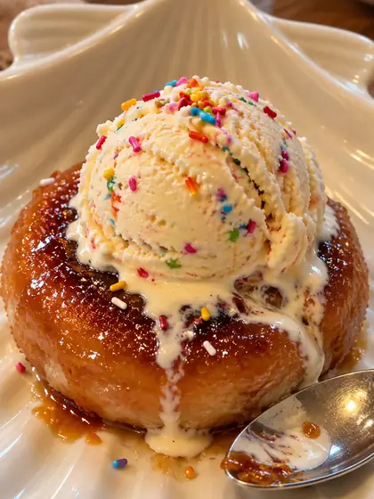 Pan-Fried Krispy Kreme Donuts with Ice Cream