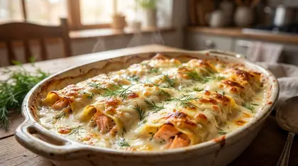 Salmon Alfredo Lasagna Rolls
