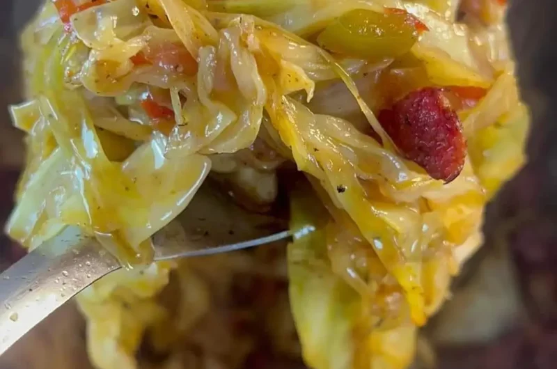 Fried Cabbage with Smoked Beef Sausage Recipe