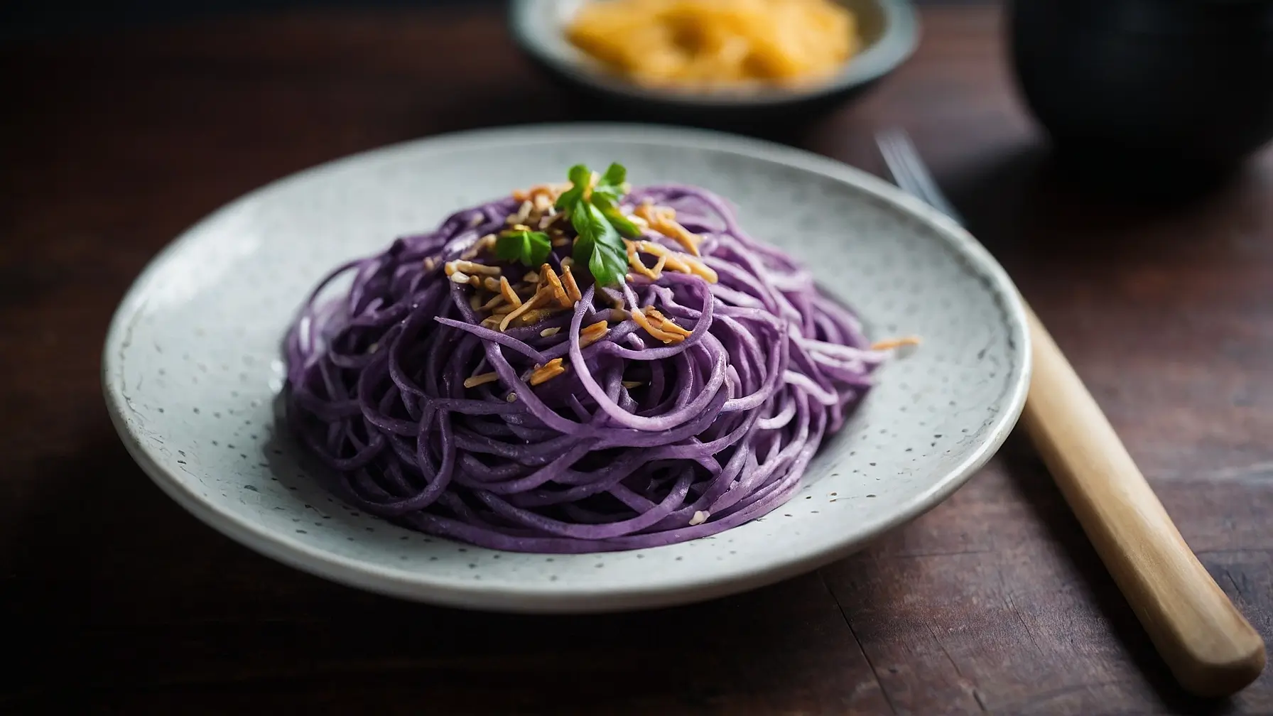Purple sweet potato noodles