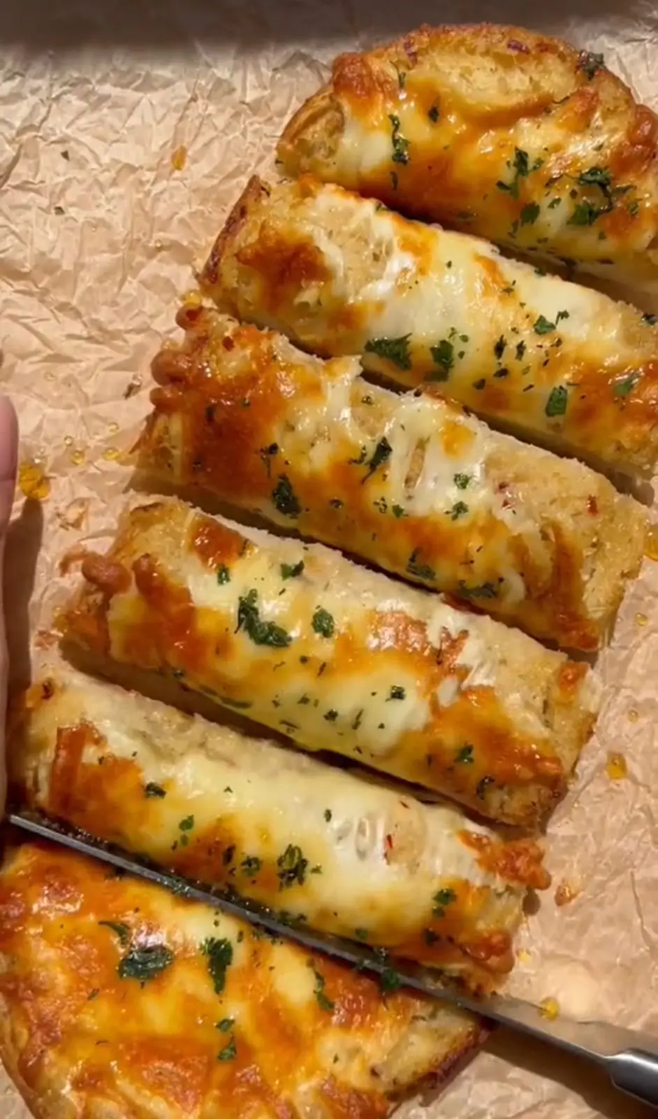 Savory garlic bread with a sweet twist