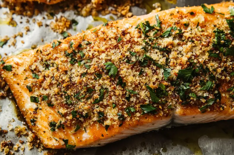 Herb-Crusted Baked Brown Trout