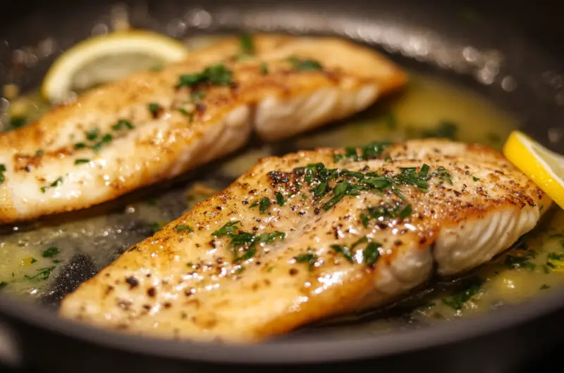 Pan-Seared Golden Pike with Lemon Herb Butter